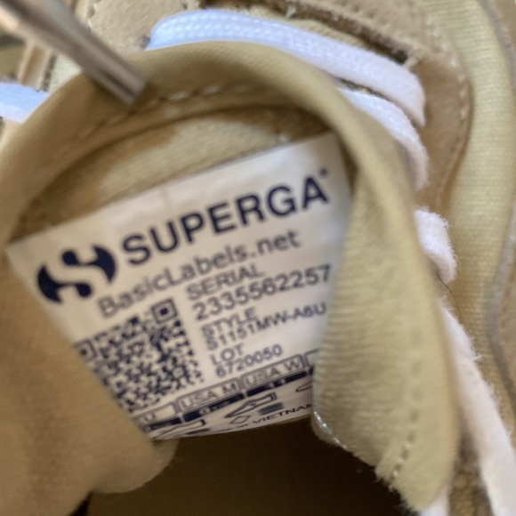 Superga, color block platform shoe, color is gray-fossil, and white. - Picture 2 of 10